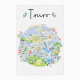 Tea Towel-CR20TT - Truro Map Tea Towel-Clair Rossiter
