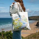 Tote Bag - CR09TB - Dartmouth Map Tote Bag - Dartmouth Map Tote Bag - Whistlefish