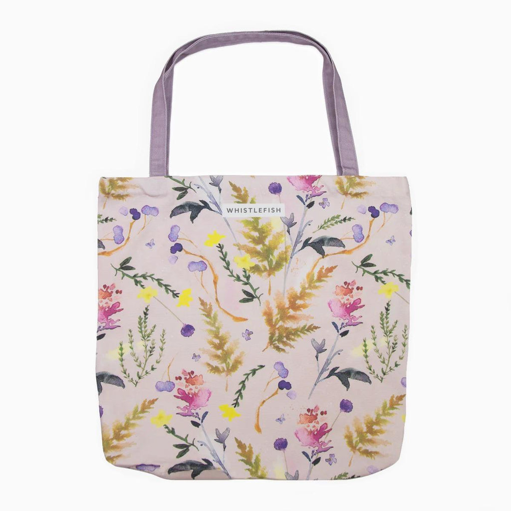 Reversible 100% Cotton Tote Bag - Blue Poppy main image 1