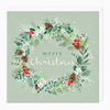 XA097 - Leafy Berry Wreath Christmas Card