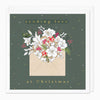 XA089 - Snowy Floral Envelope Christmas Card