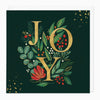 XA068 - Green & Gold Joy Christmas Card
