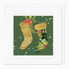 XA048 - Watercolour Stockings Christmas Card
