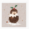 XA219 - Hedgehog Pudding Christmas Card