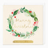 XA101 - Pretty Foliage Wreath Christmas Card