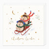 XA218 - Sledging Hedgehogs Christmas Card