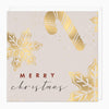 XA208 - Gold Snowflakes Christmas Card
