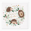 XA214 - Hedgehog Wreath Christmas Card