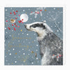 XA241 - Badger In The Moon Christmas Card