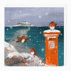 XA301 - St Michaels Mount Robins Christmas Card