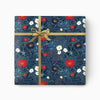 CWP011 - Berry Rose Navy Christmas Wrapping Paper