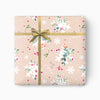 CWP025 - Floral Snowflakes Christmas Wrapping Paper