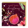X3263 - Floral Holly Jolly Christmas Card