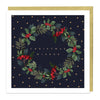 Christmas Card - Z174 - Wreath & Wishes Christmas Card - Christmas Wishes Card - Whistlefish