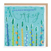 E594 - Turquoise Candles Birthday Card