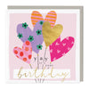 E723 - Heart Balloon Birthday Card