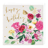 E731 - Vibrant Floral Cream Birthday Card