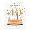 E776 - You're 40 Birthday Cake card