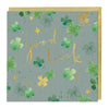 F038 - Good Luck Clover Congratulations Card