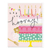 F223 - Bright & Bold Birthday Cake Art Card