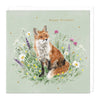 F422 - Fox In Florals Birthday Card