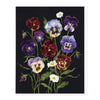 F490 - Midnight Pansies Art Card