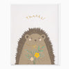 G084 - Thoughtful Hedgehog Thank You Card