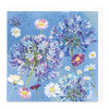 Greeting Card - F188 - Ocean Blue Floral Art Card - Ocean Blue Floral Art Card - Whistlefish