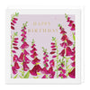 Greeting Card - F191 - Deep Pink Foxglove Birthday Card - Deep Pink Foxglove Birthday Card - Whistlefish