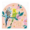 Greeting Card - F250 - Another Year Of Love Budgies Arch Card - Another Year Of Love Budgies Arch Card - Whistlefish