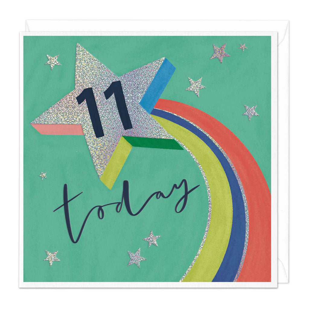 Shooting Star 11th Birthday Card Whistlefish Whistlefish Trade