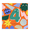 Greeting Card - F340 - 4 Today! Birthday Shapes Card - 4 Today! Birthday Shapes Card - Whistlefish