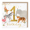 Greeting Card - F450 - Wild 1st Birthday Card - Wild 1st Birthday Card - Whistlefish