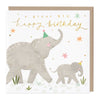 Greeting Card - F451 - Happy Elephant Birthday Card - Happy Elephant Birthday Card - Whistlefish