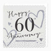 Greeting Card - F516 - Diamond 60th Anniversary Scalloped Card - Diamond 60th Anniversary Scalloped Card - Whistlefish