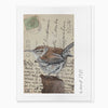 Greeting Card - G027 - Wren Vintage Art Card - Wren Vintage Art Card - Whistlefish