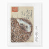 Greeting Card - G031 - Hedgehog Vintage Art Card - Hedgehog Vintage Art Card - Whistlefish