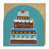 Greeting Card-G140 - Cherry Birthday Cake Arch Card-Whistlefish