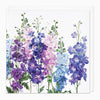 Greeting Card-G171 - Delphinium Art Card-Whistlefish