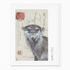 Greeting Card-G296 - Otter Vintage Art Card-Whistlefish