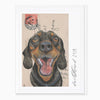 Greeting Card-G297 - Sausage Vintage Art Card-Whistlefish