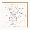 Greeting Card-G345 - Inky Cake Wedding Card-Whistlefish