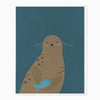 Greeting Card-G441 - Woodland Wonders Seal Art Card-Whistlefish