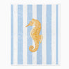 Greeting Card-G445 - Beach House Sea Horse Art Card-Whistlefish
