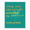 Greeting Card-G480 - Smashed It Congrats Card-Whistlefish