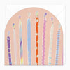 Greeting Card-G495 - Peach Candles Birthday Card-Whistlefish