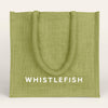 Jute Bag-JB205 - Olive Green Large Jute Bag-Whistlefish