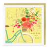 Luxury Card - LN080 - Floral Bike Birthday Card - Floral Bike Birthday Card - Whistlefish