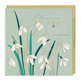 Luxury Christmas Card - LZ007 - Wild Snowdrops Luxury Christmas Card - Snowdrops Luxury Christmas Card - Whistlefish