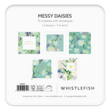 Notelet Tin-DA25NT - Messy Daisy Notelet Tin-Whistlefish
